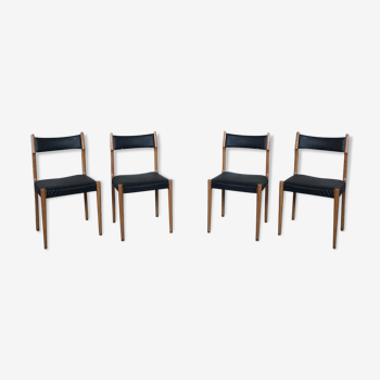 Series of 4 chair East Germany 1950 vintage