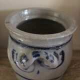 Blue grey stoneware pot
