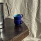 Set of 12 small vintage espresso cups duo in blue Made in Italy