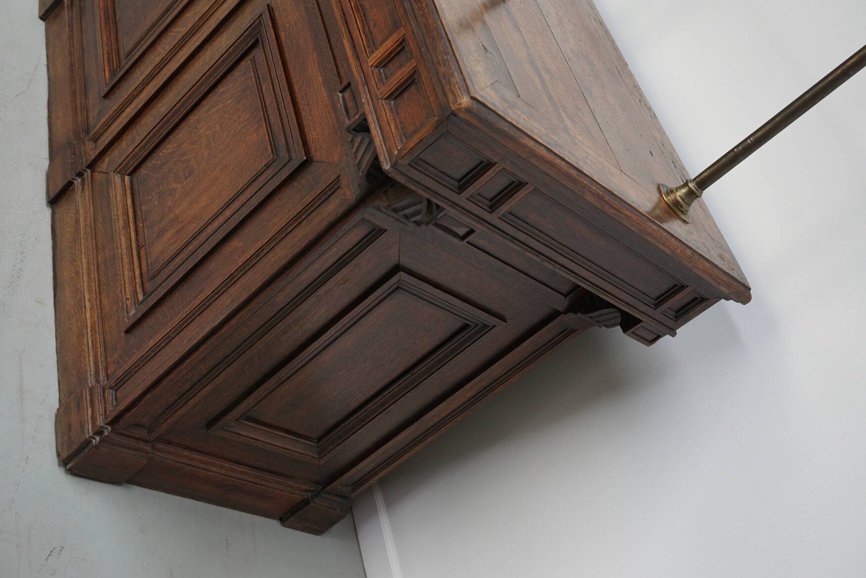 Antique French Oak Shop Counter Cabinet / Shelving Unit, 19th Century