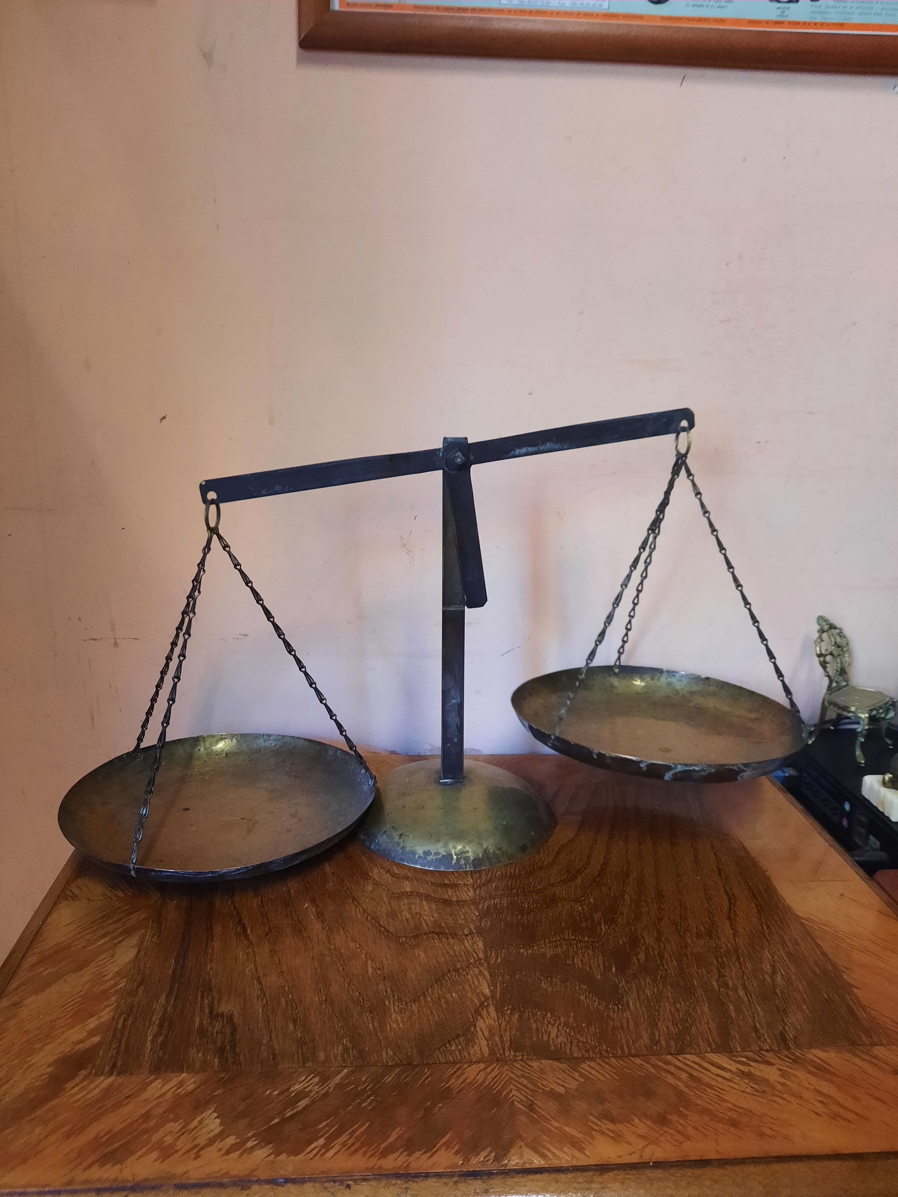Old brass scale