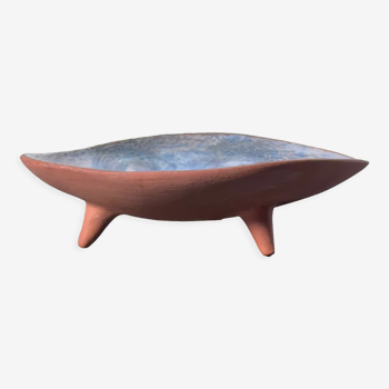 Tripod cut in glazed stoneware, JS ceramic