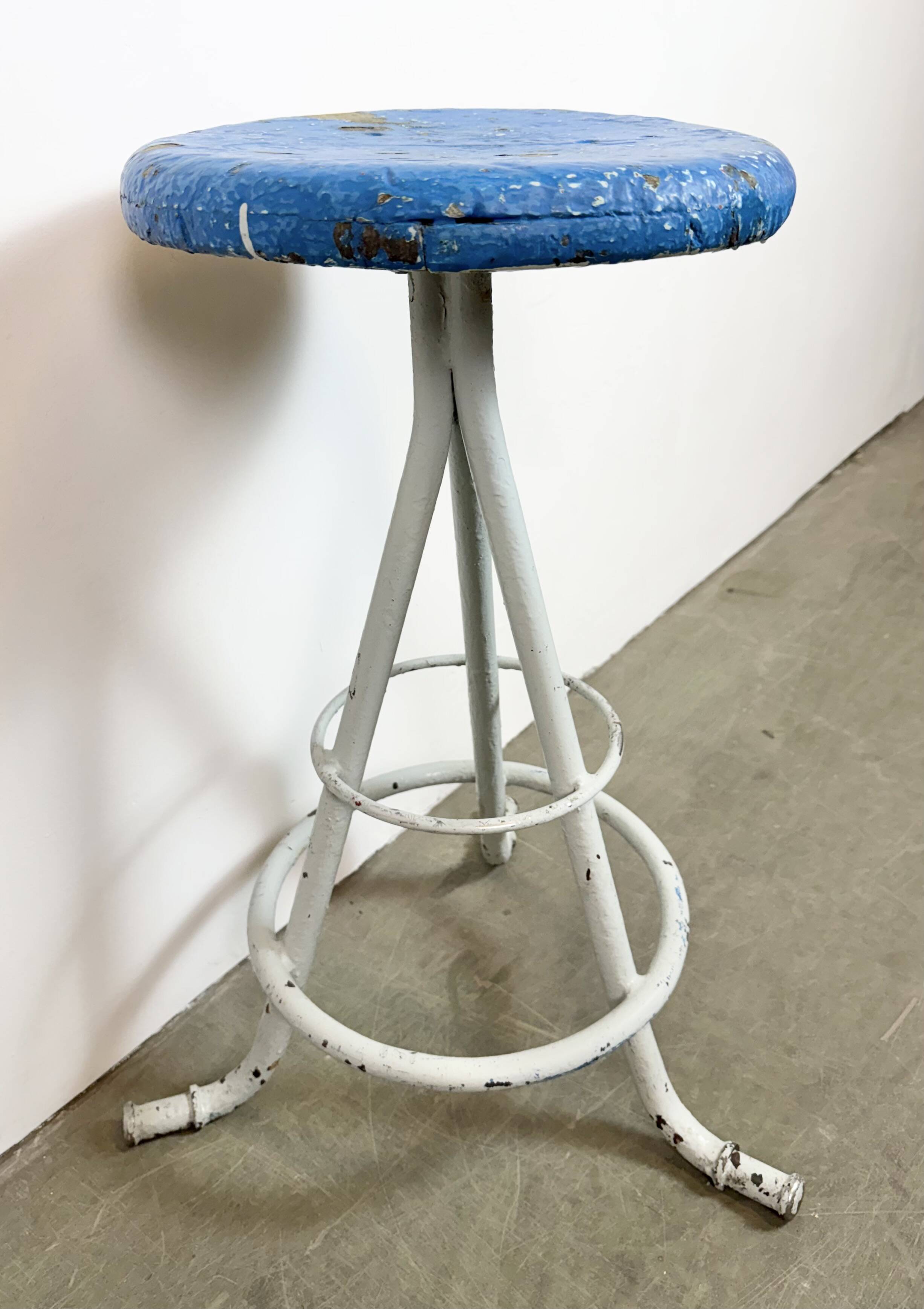 Grey Industrial Workshop Stool, 1960s