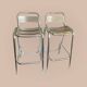 Pair of aluminum high chairs