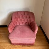 Upholstered toad armchair