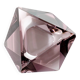 Faceted glass trinket dish, Murano, 1960s, amethyst color