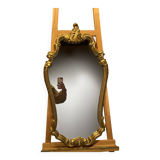Wooden mirror with moldings
