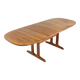 Table à manger ovale extensible vintage Glostrup danoise en teck massif des années 1960