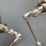 Unique double two-arm polished Jielde table lamp