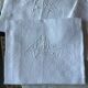 Lot de 6 serviettes en lin damassé brodées