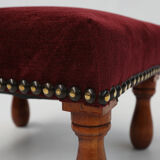 Red Art Deco stool Ca.1930