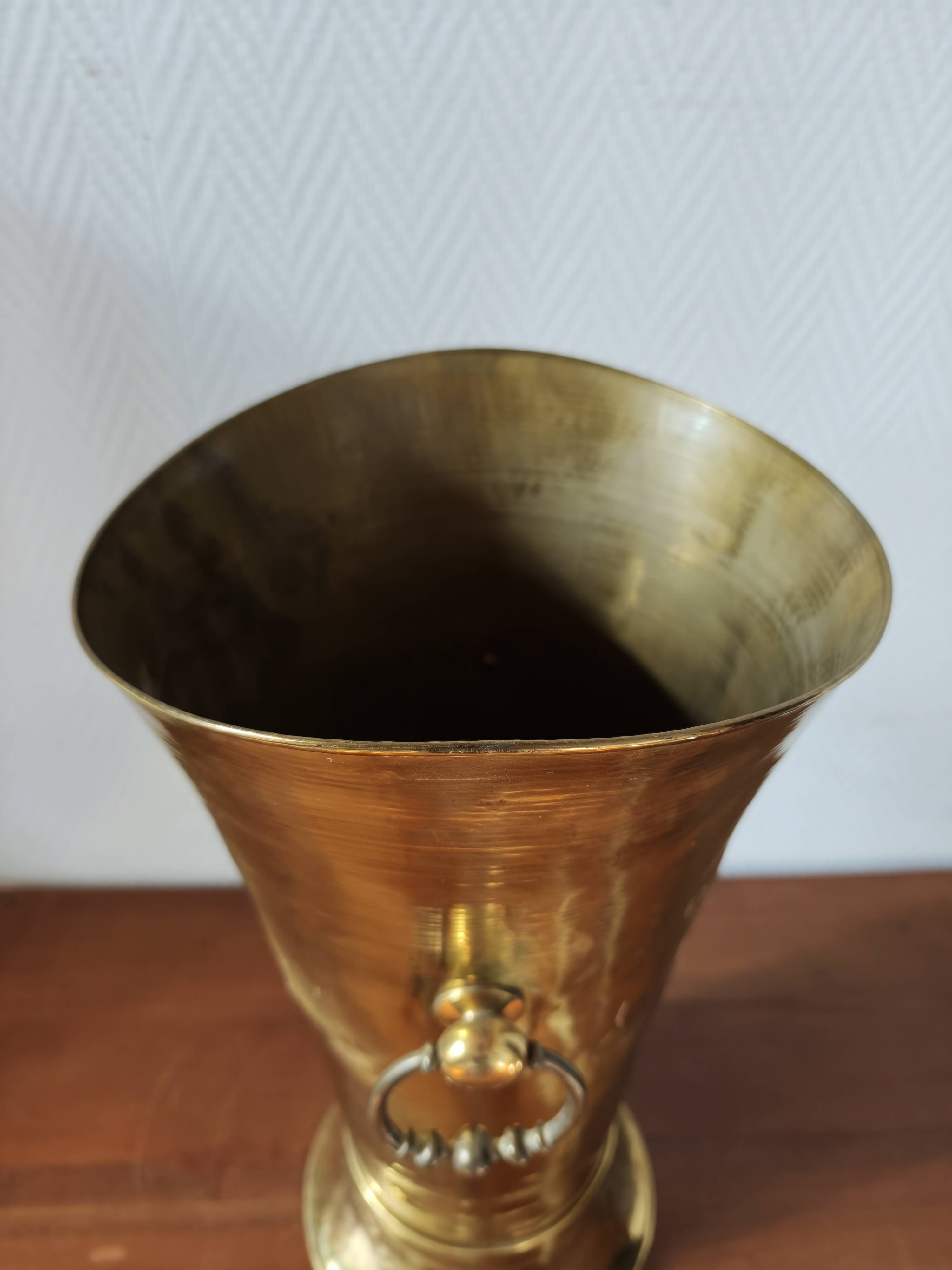 Vintage brass umbrella stand