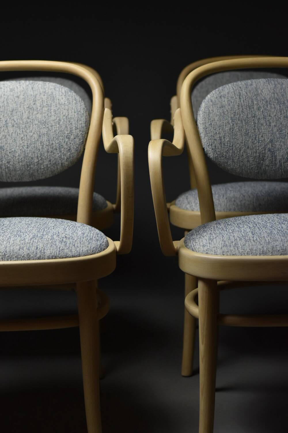 Ensemble de 4 chaises Gemla en hêtre, Suède 1970