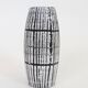 Vase Scheurich Bambus Rayé Noir Blanc Europ Linie West Germany années 60