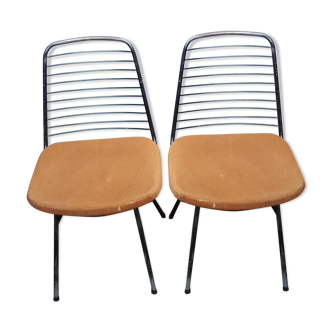 Pair of chairs Jean-Louis Bonnant "My Uncle" Jacques Tati