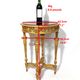 Napoleon III Pedestal Table (late 19th C.) Gilded and Carved Wood with Modern Black Top