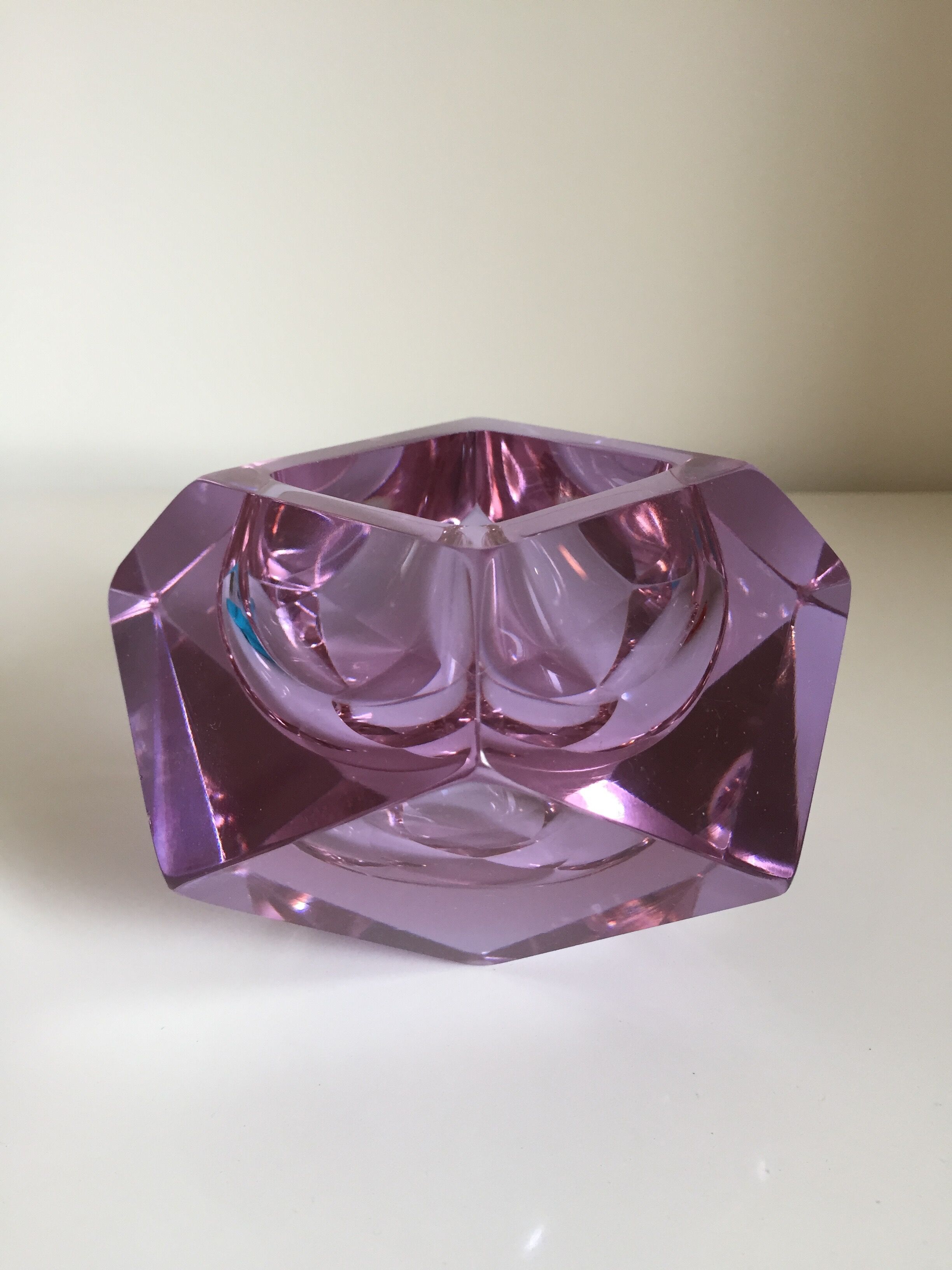 Sommerso cup by Flavio Poli glass from Murano, Italy, 1960