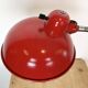 Large Red Industrial German Workshop Table Lamp from Helo Leuchten, 1950s