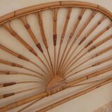 Rattan headboard and bedside table