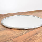 Mid-Century Round Italian Chrome Frame Mirror, 1960s