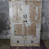 Indian wardrobe 2 doors in bleached wood