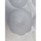 Set of 9 vintage white opaline glass pendants
