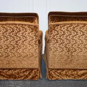 Connaught Vintage Velvet Armchairs by Dudgeon London, Set of 2
