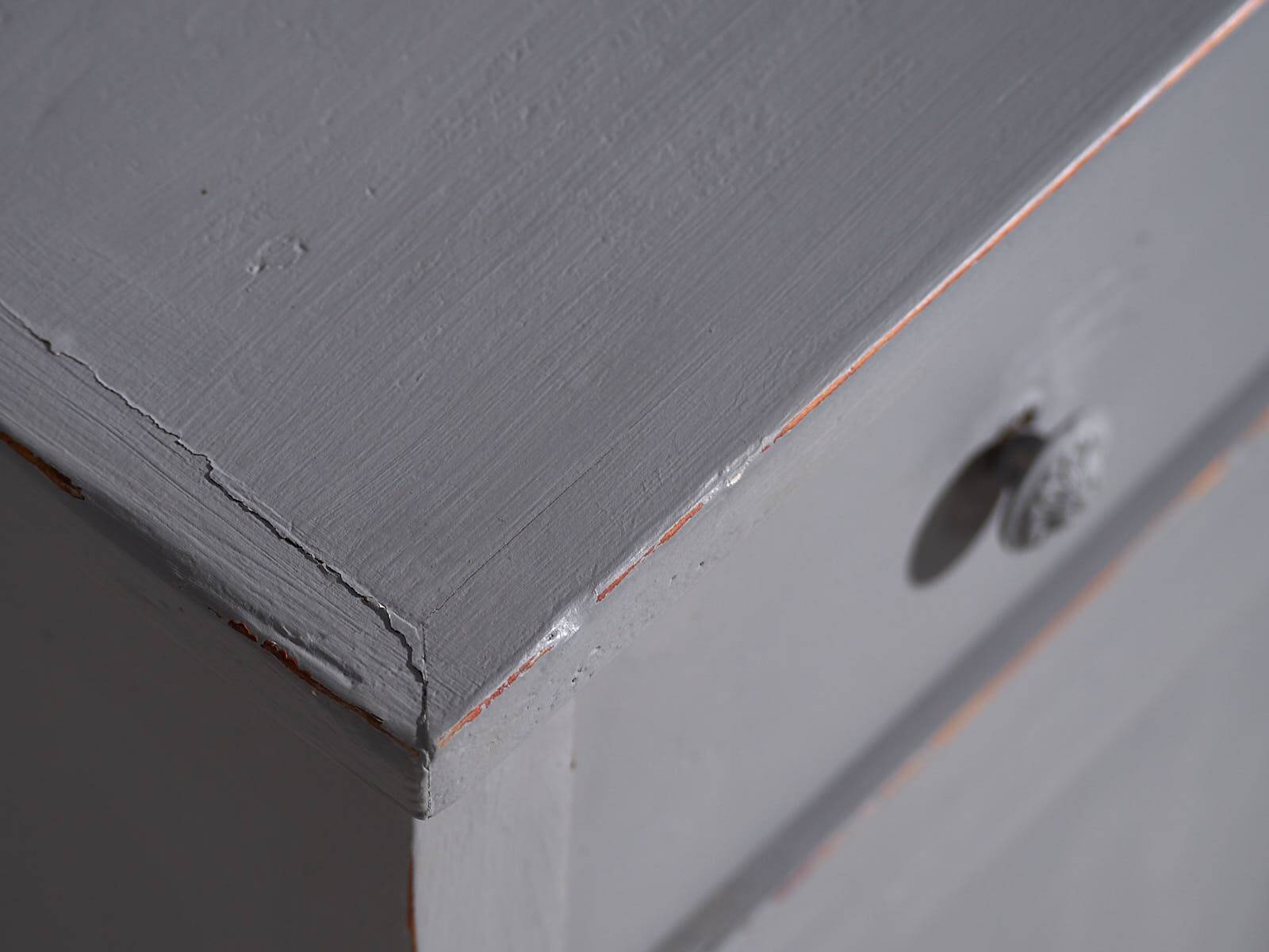 Small antique two-door chest of drawers (circa 1920) #14