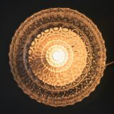 Plafonnier rond en verre ciselé