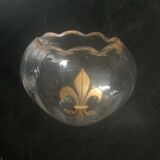 Vase verre fleur de lys