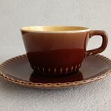 Cup and saucer Digoin Sarreguemines