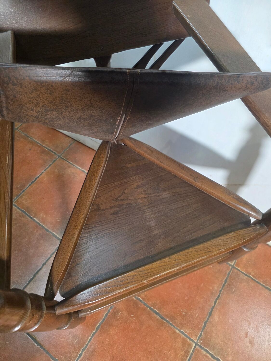 Corner tripod monk chair Munkstol Solid oak