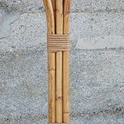 Coat rack parrot in rattan and bamboo
