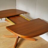 Oval baumann table with extensions from the 60