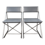 4 chairs X-line series by Niels Jorgen Haugesen for Magis, ITALY 1977