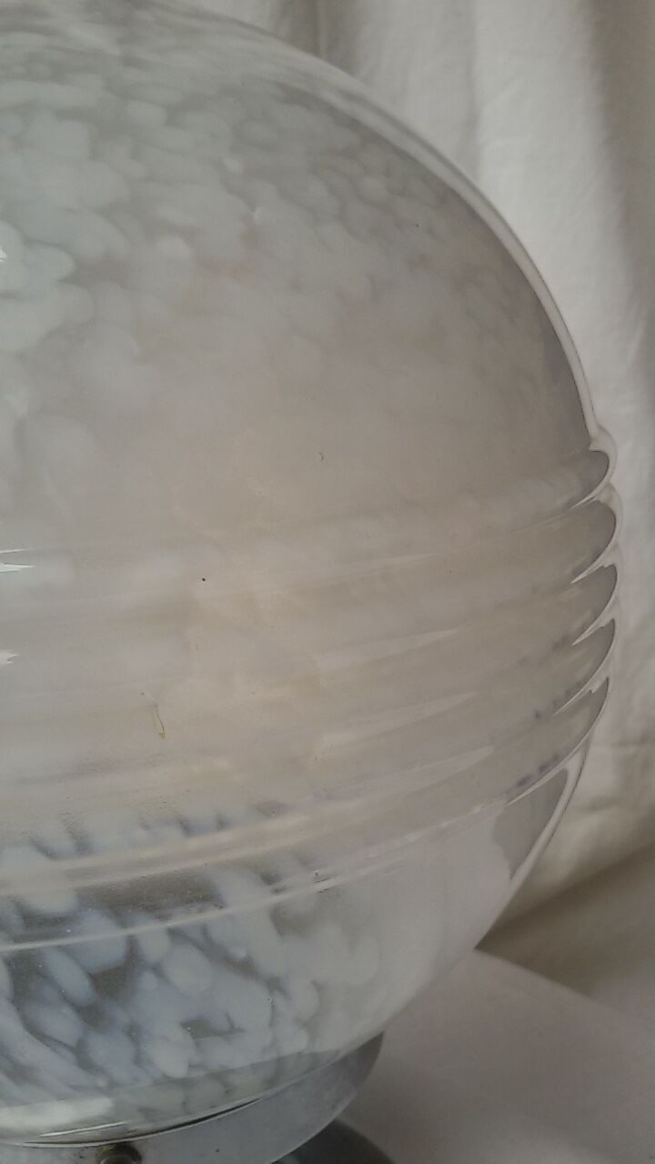 Glass globe ceiling light