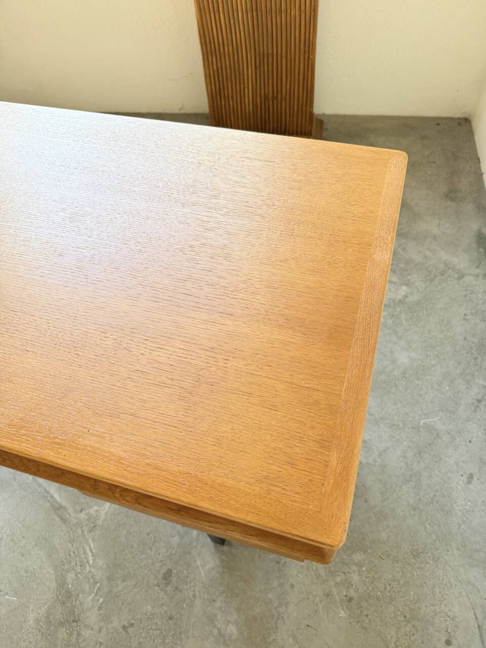 Modernist 50s oak metal desk