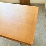 Modernist 50s oak metal desk