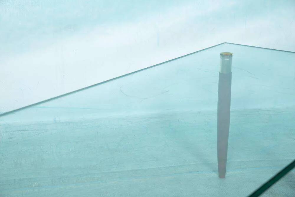 Vintage coffee table glass teak brass, mid-century coffee table.