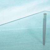 Vintage coffee table glass teak brass, mid-century coffee table.