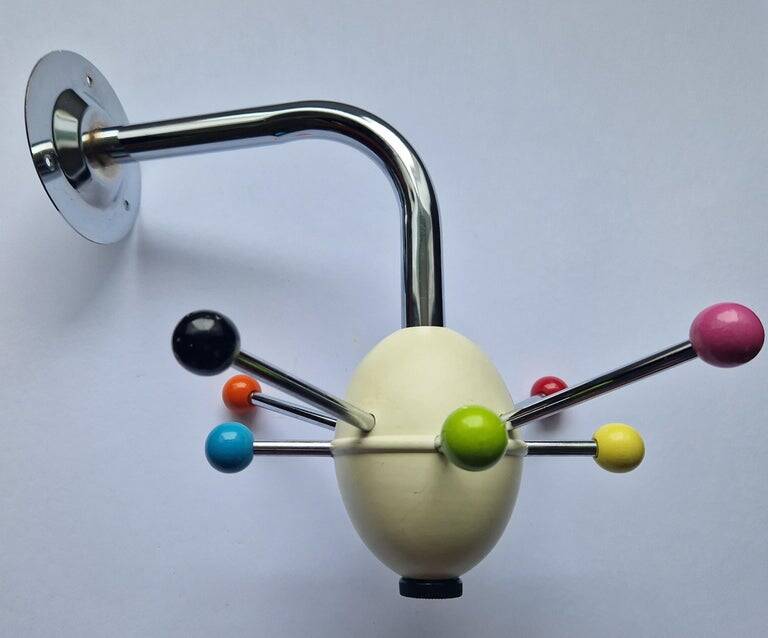 Pair of Midcentury Wall Coat Racks Sputnik, Tecno, Italy, 1970s