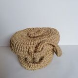 Basket braided with natural fibers