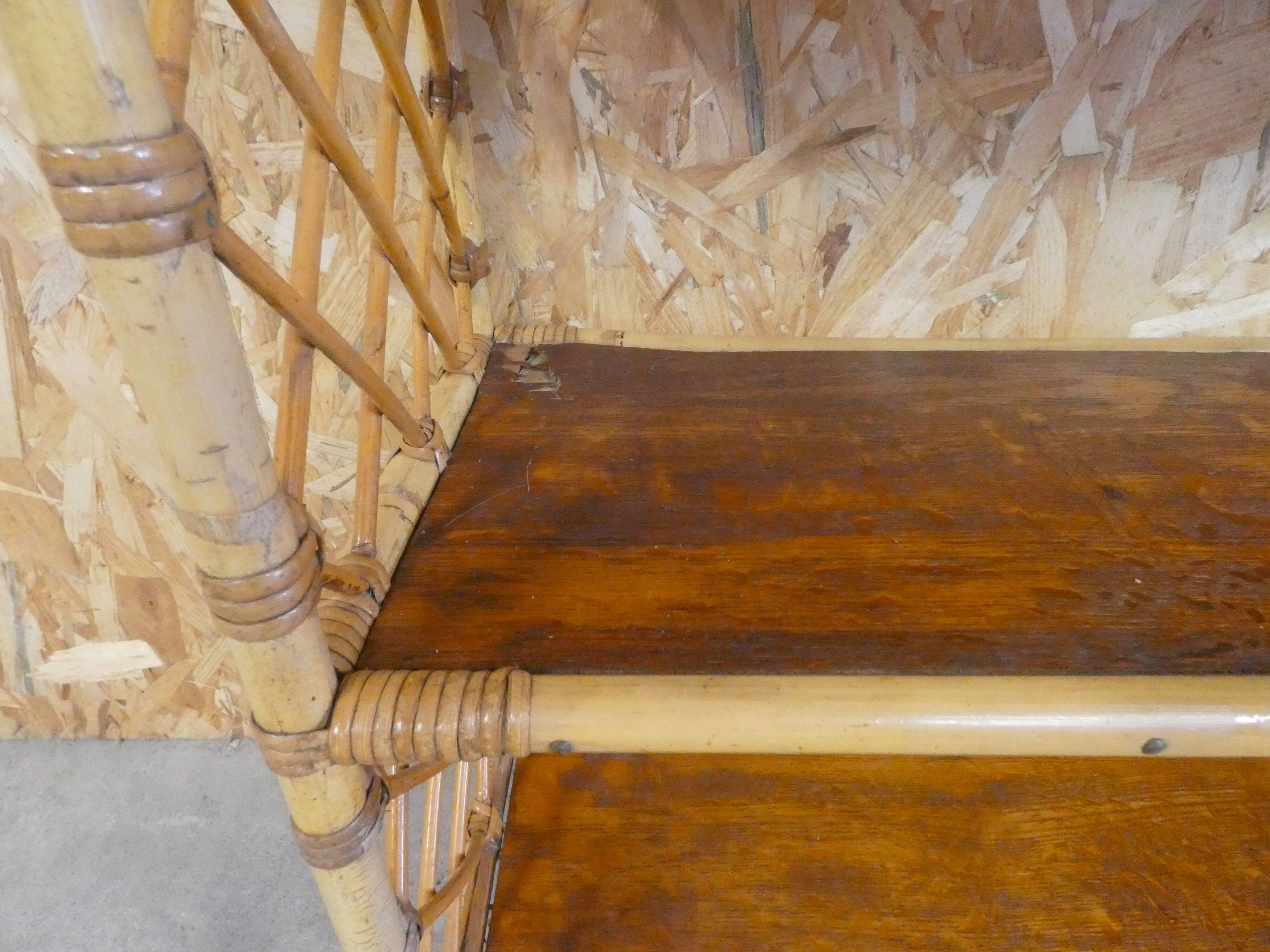 Rattan console shelf sideboard