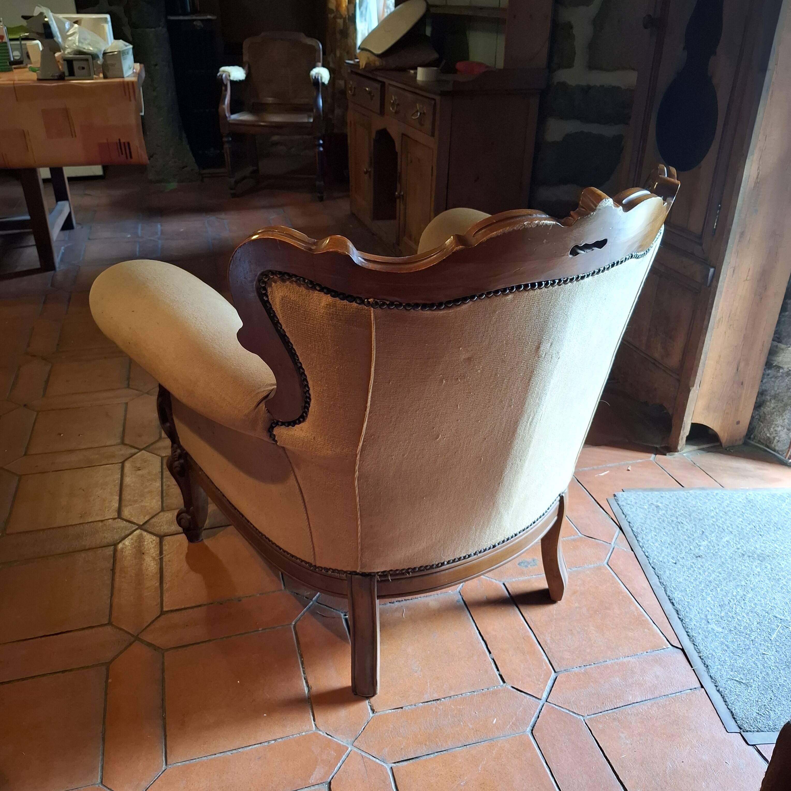Antique bergère armchair