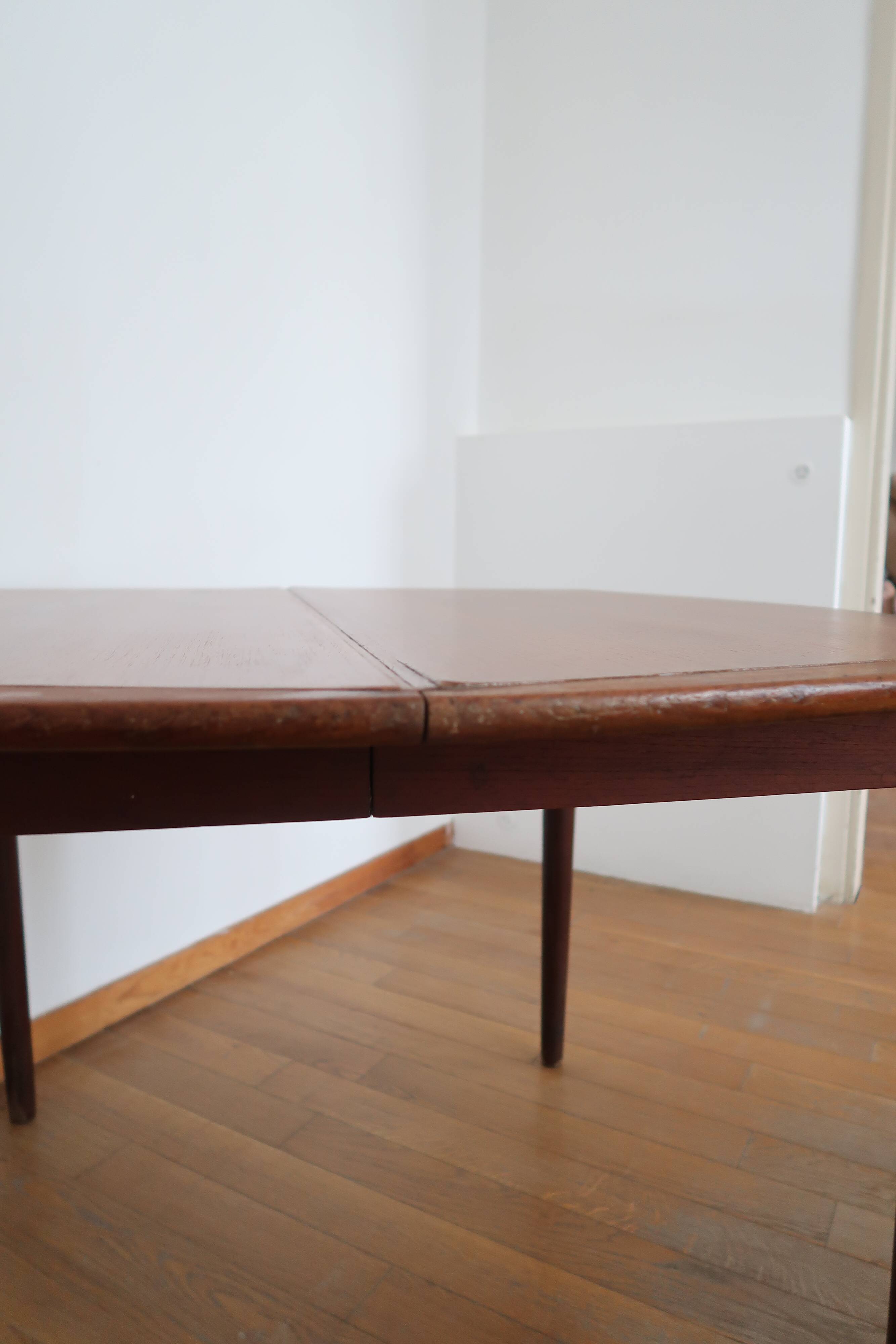 Scandinavian square dining table