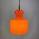 Bright orange glass pendant by Peill and Putzler 1960
