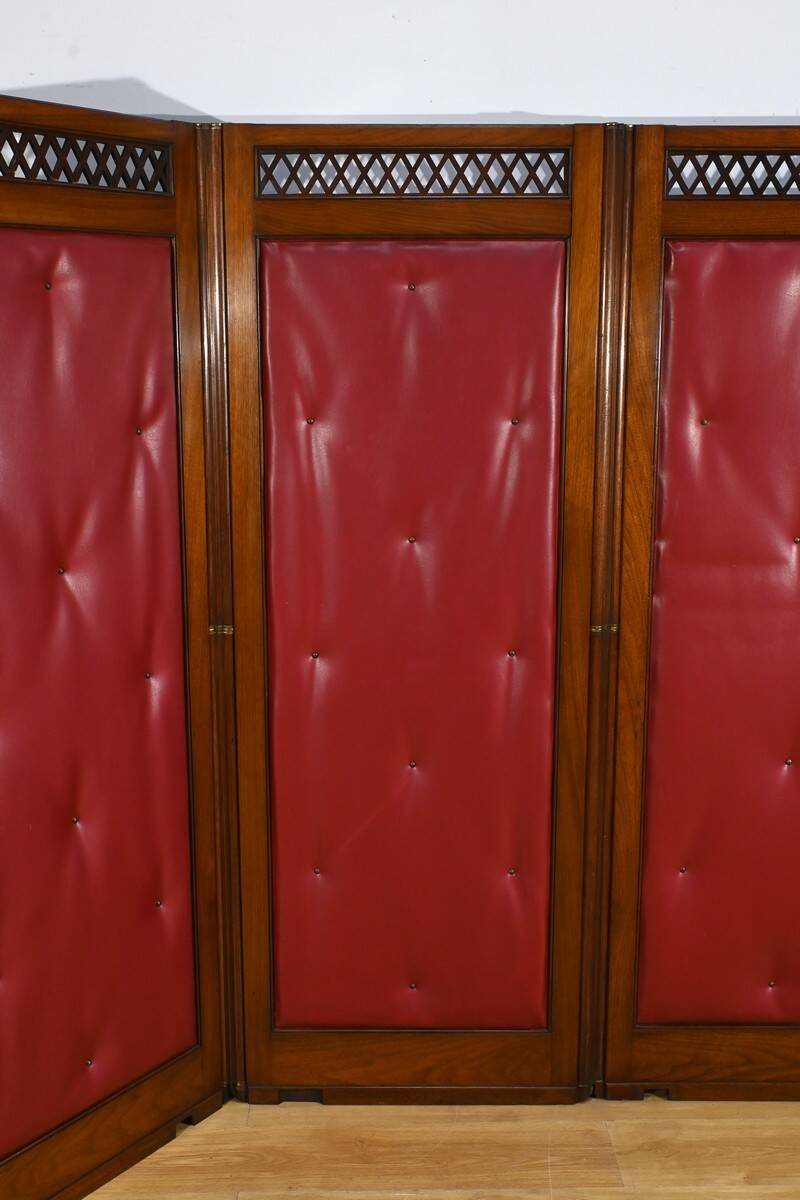Four-Panel Mahogany Screen – First Part 20th Century