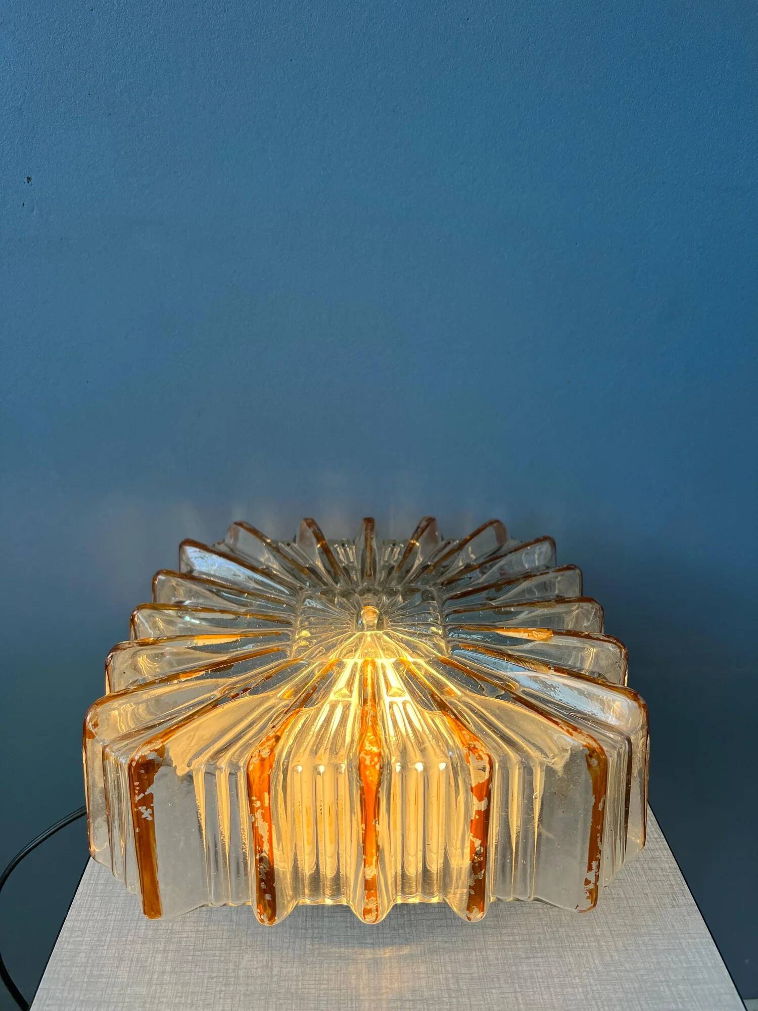 Plafonnier vintage Herda en verre