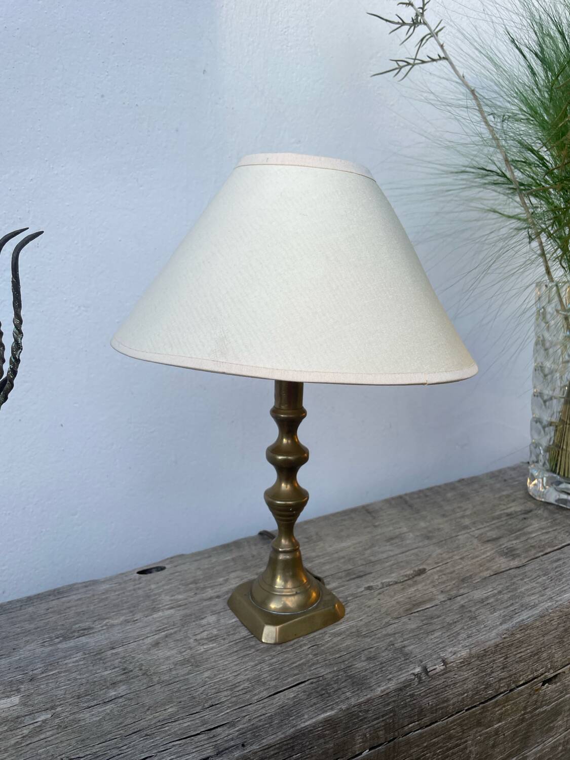 Antique gilt bronze lamp