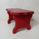 Old wooden bench red vintage vermilion